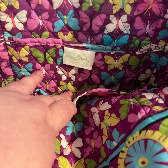 Vera Bradley purple tote - Picture 4 of 4